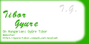tibor gyure business card